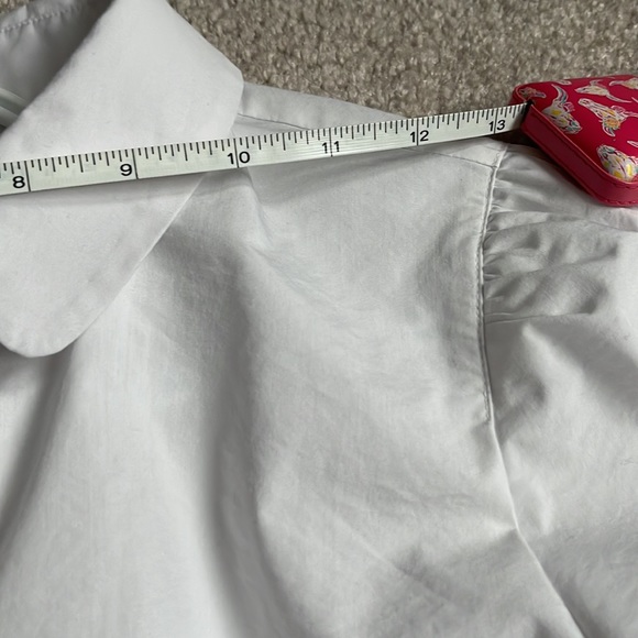 White shirt with a detachable collar decorate - Picture 4 of 4